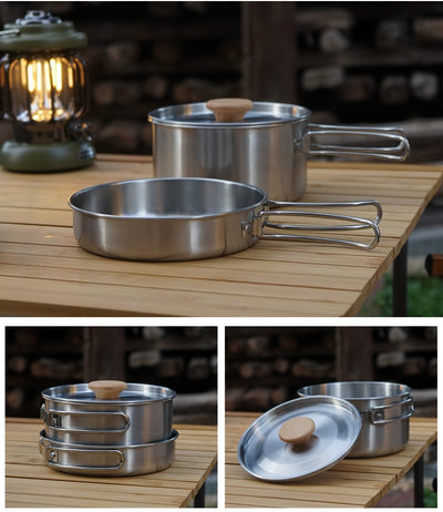 Olla y Sartén Plegable de Acero Inoxidable 304 para Camping y Montaña - Image 16