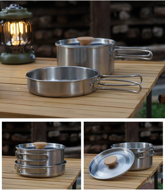 Olla y Sartén Plegable de Acero Inoxidable 304 para Camping y Montaña - Image 16