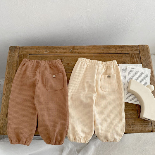 Pantalones Holgados de Algodón Acanalado para Niños - Image 5