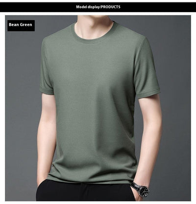 Playera Holgada de Cuello Redondo con Textura Waffle para Hombre - Image 21