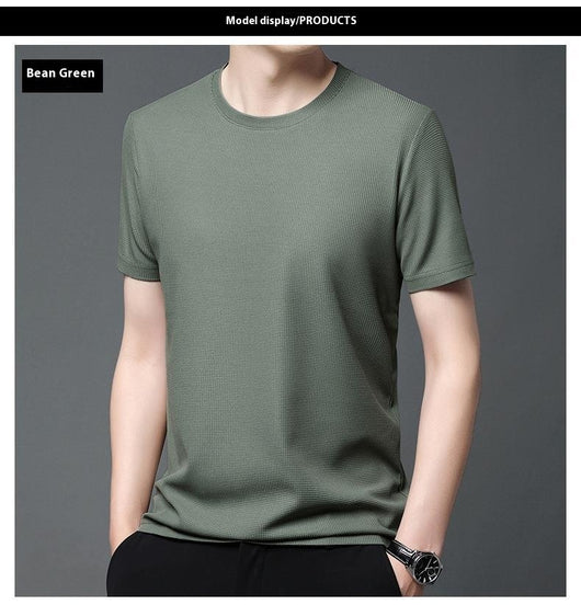 Playera Holgada de Cuello Redondo con Textura Waffle para Hombre - Image 21
