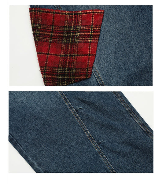 Jeans Patchwork Mujer Talle Ancho Suelto - Image 2