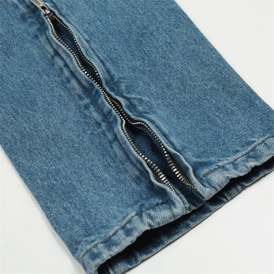Jeans Hip-hop con Pentagrama y Cierre Lateral para Hombre - Image 5