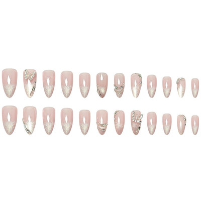Pegatinas de Uñas Mariposa Efecto Ojo de Gato con Diamantes - Image 5