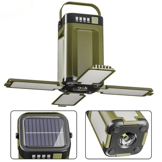 Lámpara Solar Camping Plegable de Cuatro Hojas - Image 2