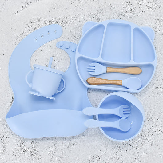 Set de Plato Compartido con Diseño de Ositos de Silicona - 9 Piezas - Image 8