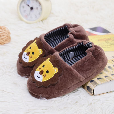 Pantuflas Infantiles de Algodón para Otoño e Invierno con Talón Reforzado
