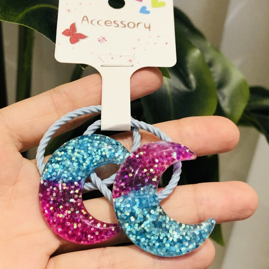 Lazo para Cabello de Niña con Brillantina de Estrella y Luna - Image 22