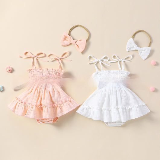 Vestido Camisero Coreano para Bebé - Estilo Casual Versátil