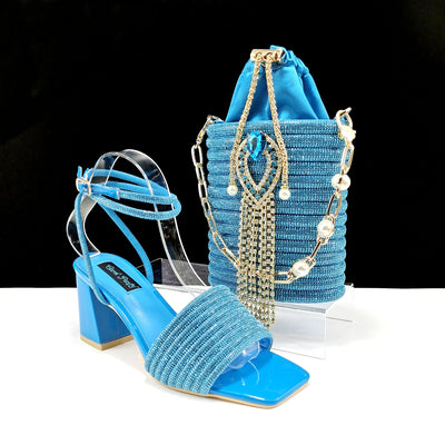 Tacones Cuadrados Gruesos 8cm con Bolso Coordinado - Conjunto Completo - Image 11