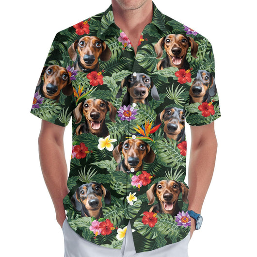 Camisa Retro de Manga Corta con Estampado y Solapa Clásica para Hombre - Image 10