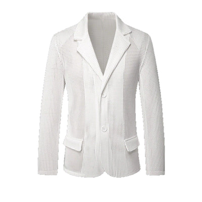 Blazer Blanco Holgado de Corte Casual para Hombre - Image 6