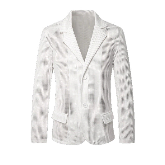 Blazer Blanco Holgado de Corte Casual para Hombre - Image 6