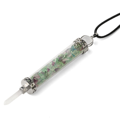 Colgante Cristal Rodolita con Alas - Botella de Deseos Artesanal - Image 49