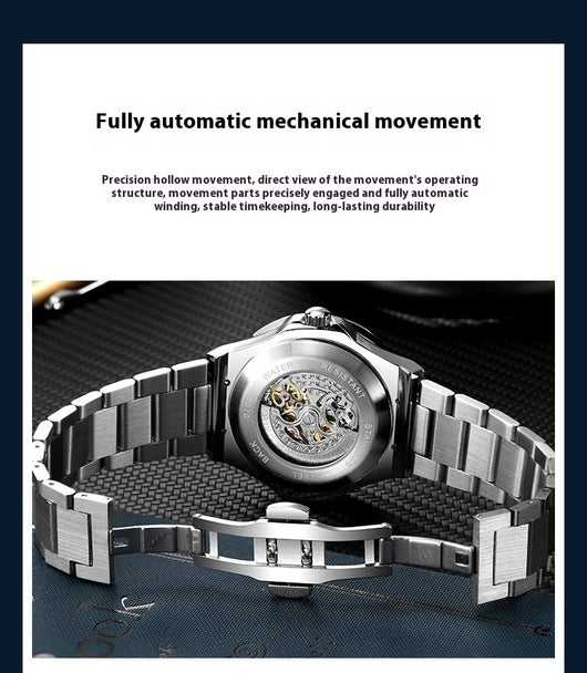 Reloj Mecánico Automático para Hombre con Movimiento Hueco y Diamantes - Image 19