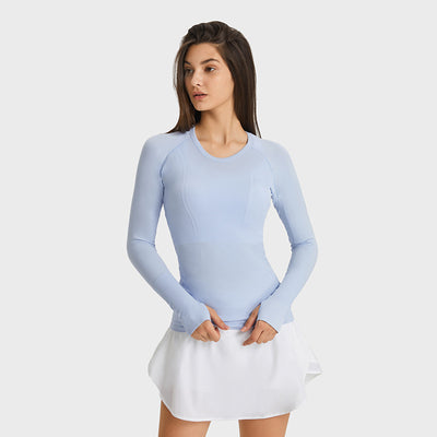 Playera Deportiva Mujer Cuello Redondo Ajustada y Transpirable - Image 14