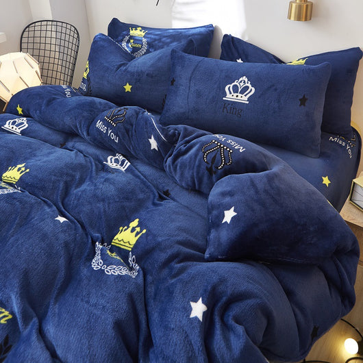 Juego de Sábanas de Franela 4 Piezas - Funda Nórdica, Sábana Bajera y Fundas de Almohada - Image 25