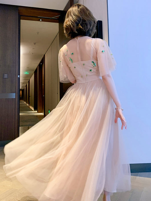 Vestido Swing con Mangas de Tul Acampanadas - Image 11