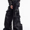 Men's Heavy Black PU Leather Pants - Spring