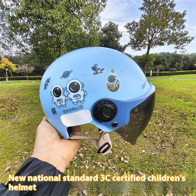 Casco Moto Eléctrica con Protección Solar para Niños y Niñas - Image 17