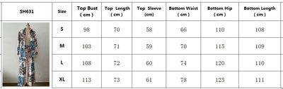 Conjunto Estampado Europeo Americano: Blusa Manga Larga y Pantalón para Mujer - Image 7