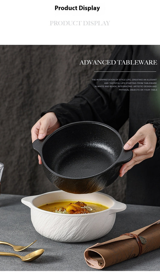 Tazón Minimalista para Fideos Instantáneos con Diseño Binaural Japonés - Image 18