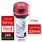 Blanco Rojo ACDC 24 V Universal ACDC Sonido Intermitente