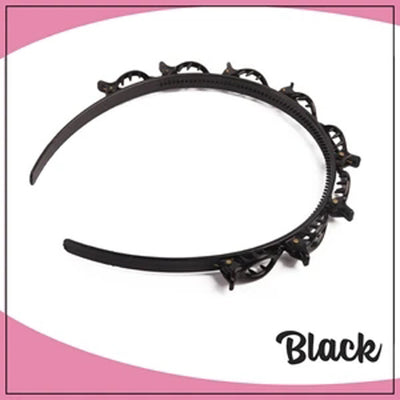 Diadema Doble Flequillo con Clips y Accesorios para el Cabello - Image 5