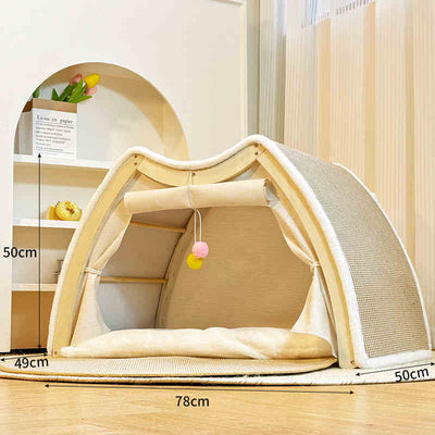 Carpa Rascador para Gatos con Tablero Sisal Resistente al Viento - Image 2