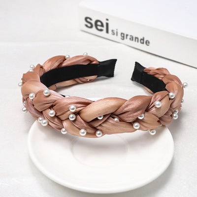 Diadema Trenzada Artesanal con Red - Accesorios para el Cabello Estilo Celebridad - Image 3