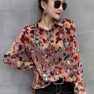 Abanico Camiseta de Malla Floral - Image 17