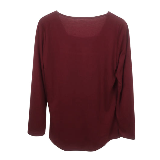 Blusa Plisada Cuello Cuadrado Manga Larga Talla Grande Algodón Imitación - Image 29