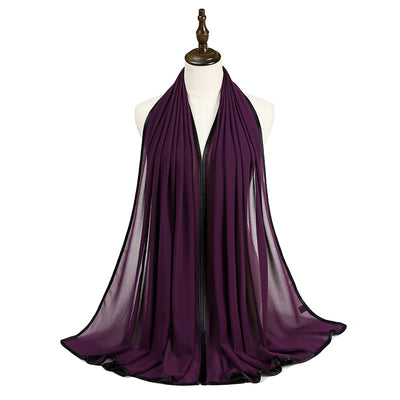 Pañoleta de Gasa con Perlas y Flecos Elegante - Image 12