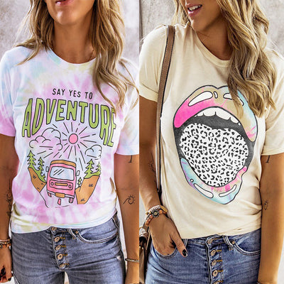 Blusa Suelta con Estampado y Cuello Redondo - Image 9