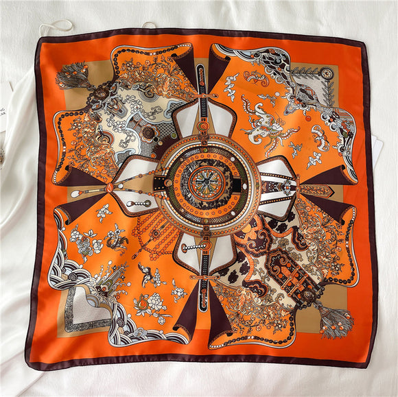 Luxury Square Scarf 70cm Autumn Winter - Fine Fabric