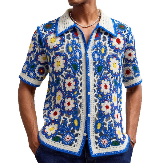 Blusa Tejida Étnica de Manga Corta - Image 5
