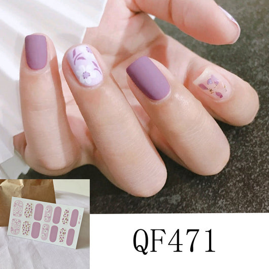 Stickers de Uñas 3D con Diamantes - 14 Diseños Impermeables para Embarazadas - Image 9