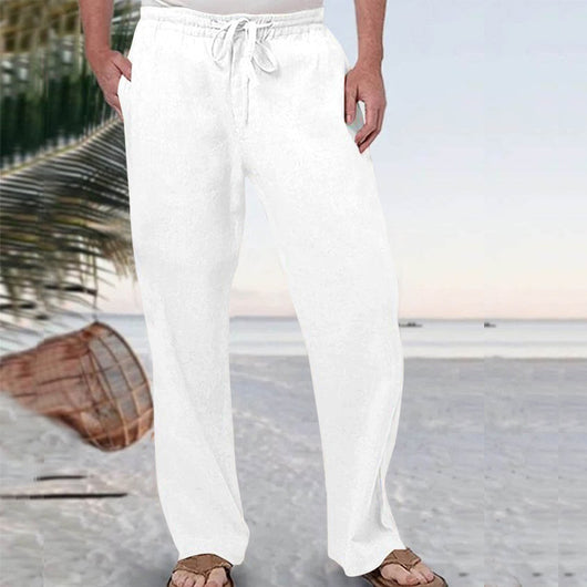 Pantalones Deportivos de Lino Holgados para Hombre - Image 6