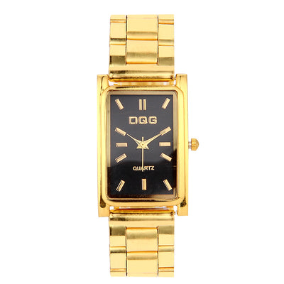 Reloj de Hombre Cuadrado Dorado con Cierre de Pasador y Movimiento de Cuarzo - Image 15