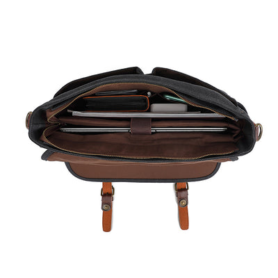 Bolsa de Lona Retro para Hombre - Bandolera de Estilo Vintage - Image 5