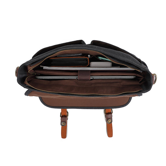 Bolsa de Lona Retro para Hombre - Bandolera de Estilo Vintage - Image 5