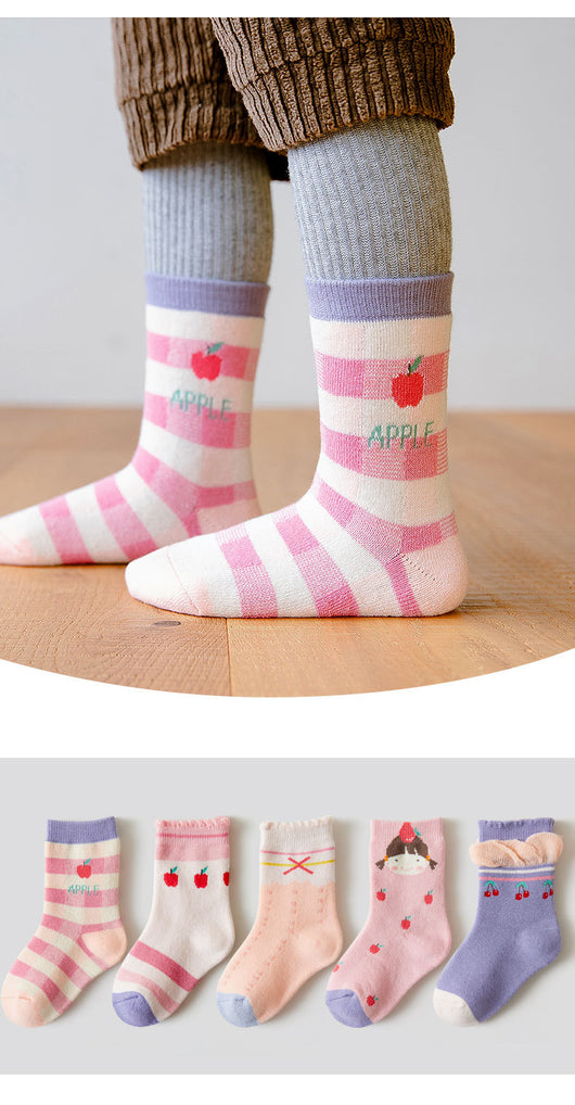 Calcetines Térmicos Infantiles Estampados - Tubo Grueso para Invierno - Image 18