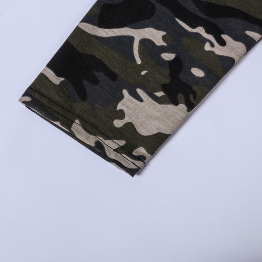 Conjunto Deportivo Infantil Camuflaje Dos Piezas Estilo Coreano Primavera Otoño - Image 5