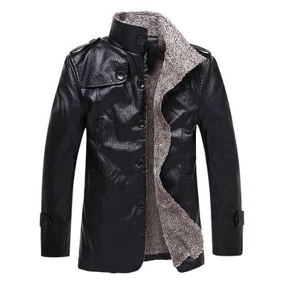 Chaqueta de Cuero PU con Forro de Terciopelo - Casual y Versátil - Image 13