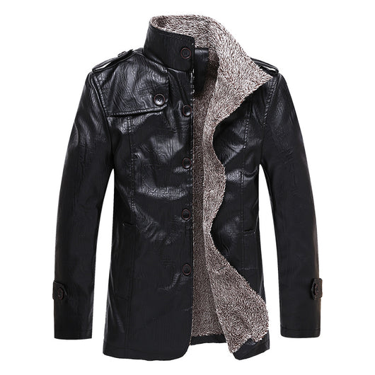 Chaqueta de Cuero PU con Forro de Terciopelo - Casual y Versátil - Image 13