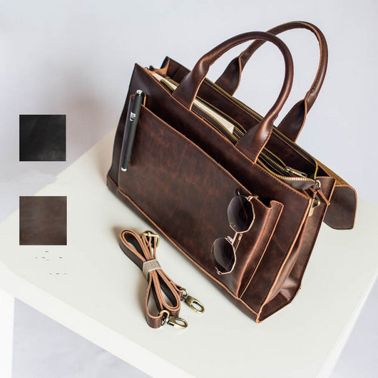 Bolsa Bandolera Crazy Horse de Cuero Premium