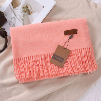 Bufanda de Imitación Cachemira en Colores Sólidos para Mujer - Image 74