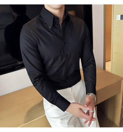 Camisa Manga Larga Talla Grande sin Planchado - Comodidad Profesional - Image 20