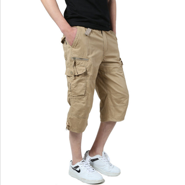 Pantalones Cortos Sueltos Tipo Capri de 7 Puntos para Hombre - Comodidad Estival