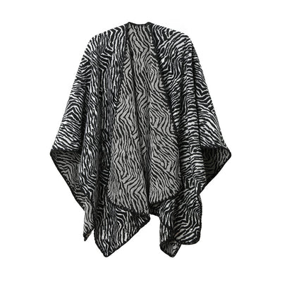 Chal Zebra Cálido de Largo Medio para Invierno - Image 4